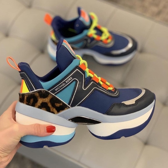 michael kors olympia sneakers leopard
